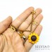 Collana girocollo con catenina in acciaio girasole e charms