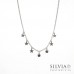 Collana girocollo con catena in acciaio e stelle