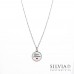 Collana girocollo catena acciaio con frase "Super Mamma" e cuore rosso