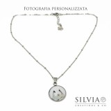 Collana girocollo personalizzata con fotografia cane gatto o coniglio