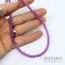 Collana girocollo donna con perle di calcedonio viola