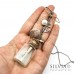 Collana catena lunga con charms e "message in a bottle" grande