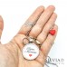 Collana lunga catena acciaio con frase "Super Mamma" cuore rosso e bambino