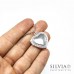 Collana ciondolo portafoto a cuore con strass rodio 22 mm