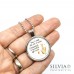 Collana lunga catena acciaio frase tratta dal Piccolo Principe da 25 mm