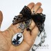 Collana lunga catena acciaio Malefica inspired con charm e fiocco