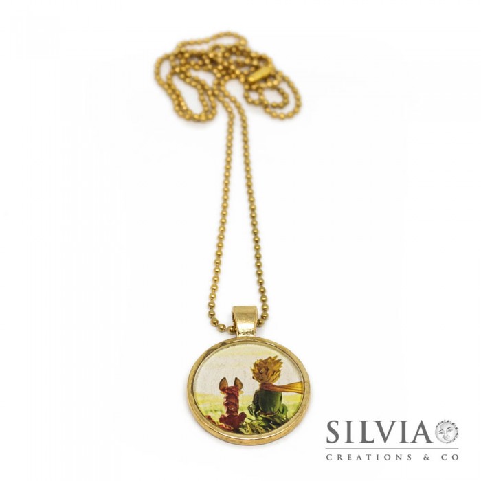 Collana Lunga Oro Con Piccolo Principe E Volpe Silviacreationsandco