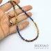 Collana uomo con perle di occhio di tigre giallo e marrone e lapislazzuli