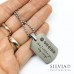 Collana uomo targhetta personalizzata con frase incisa o codice spotify