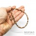 Collana uomo con perle di diaspro wood da 4 mm e perle acciaio