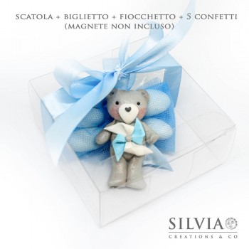 Confezione astuccio trasparente per bomboniere 80x80x35 mm