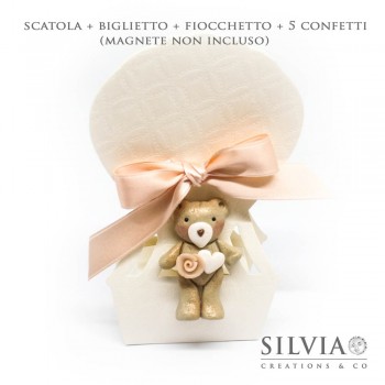 Confezione porta confetti mongolfiera effetto matelasse' 60x40x145mm