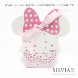 Confezione scatolina Minnie mouse con stelle per bomboniere 