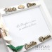 Cornice personalizzata con nomi in legno e fiori Cornice personalizzata con nomi in legno e fiori