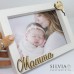 Cornice con scritta Mamma Papà Nonni e palloncino a cuore con nome