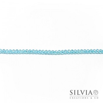 Cristalli a rondella acquamarina ab 6x4 mm 