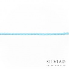 Cristalli a rondella acquamarina chiaro 4x3 mm