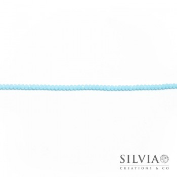 Cristalli a rondella acquamarina chiaro 4x3 mm