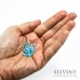 Cristalli a rondella acquamarina chiaro 4x3 mm