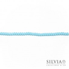 Cristalli a rondella acquamarina chiaro 6x4 mm