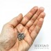 Cristalli a rondella argento trasparente 4x3 mm