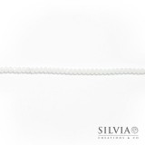Cristalli a rondella bianco alabastro 6x4 mm