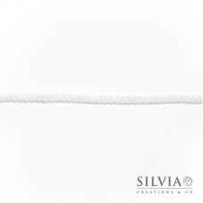 Cristalli a rondella bianco alabastro 6x4 mm