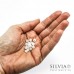 Cristalli a rondella bianco alabastro 6x4 mm