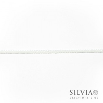 Cristalli a rondella bianco opale 4x3 mm