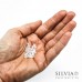 Cristalli a rondella bianco opale 4x3 mm