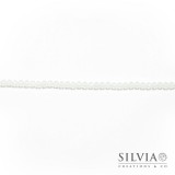 Cristalli a rondella bianco opale 6x4 mm