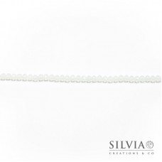 Cristalli a rondella bianco opale 6x4 mm