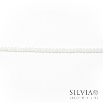 Cristalli a rondella bianco opale 6x4 mm
