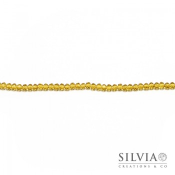 Cristalli a rondella giallo sole 6x4 mm