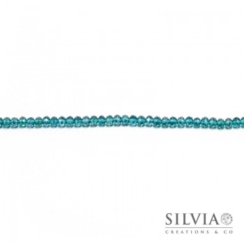 Cristalli a rondella indicolite ab 6x4 mm