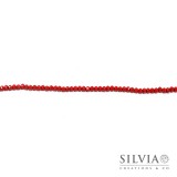 Cristalli a rondella rosso giacinto 4x3 mm