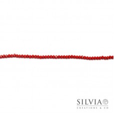 Cristalli a rondella rosso giacinto 4x3 mm