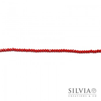 Cristalli a rondella rosso giacinto 4x3 mm