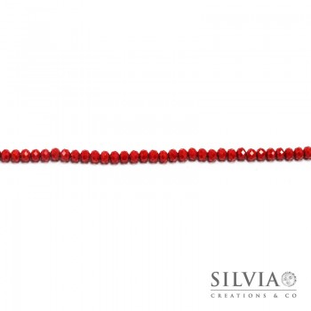 Cristalli a rondella rosso giacinto 6x4 mm