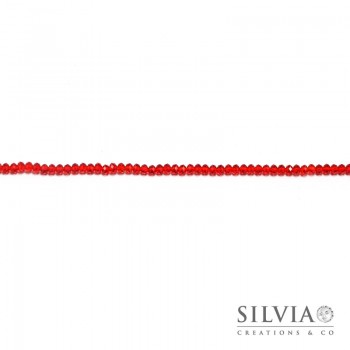 Cristalli a rondella rosso siam 4x3 mm