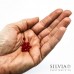Cristalli a rondella rosso siam 4x3 mm
