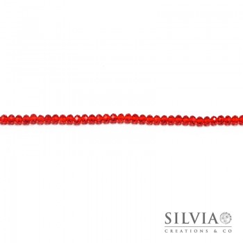 Cristalli a rondella rosso siam 6x4 mm