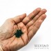 Cristalli a rondella verde smeraldo 4x3 mm