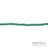 Cristalli a rondella verde smeraldo 6x4 mm