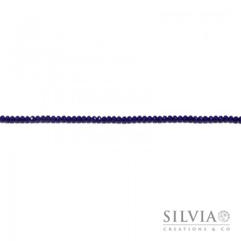 Cristalli a rondella zaffiro scuro 4x3 mm