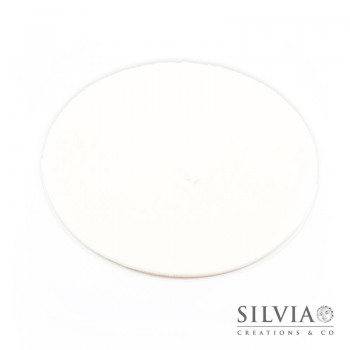 Disco in tulle color bianco da 230 mm x10pz