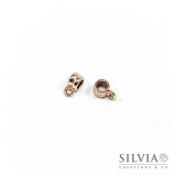 Distanziatore con asola porta pendente oro 9x6x4 mm