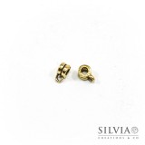 Distanziatore con asola porta pendente oro antico 9x6x4 mm