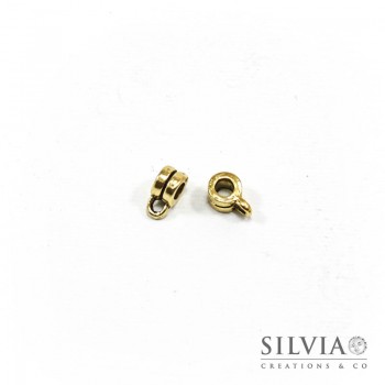 Distanziatore con asola porta pendente oro antico 9x6x4 mm