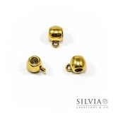 Distanziatore con asola porta pendente oro antico 12x9x8 mm
